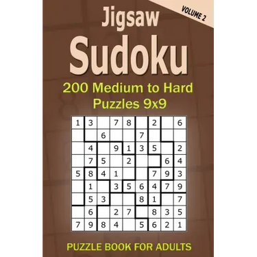 Jigsaw Sudoku Puzzle Book for Adults: 200 Medium to Hard Puzzles 9x9 (Volume 2)