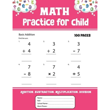 Math Practice for child: Addition Subtraction Multiplication Division math practice
