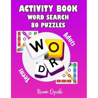 Activity Book Word Search 80 Puzzles Teens and Adults: LARGE PRINT cars and food