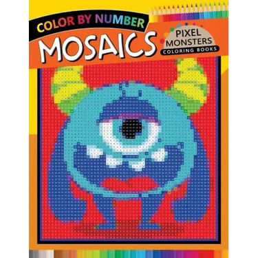 Pixel Monsters Mosaics Coloring Books: Color by Number for Adults Stress Relieving Design Puzzle Quest