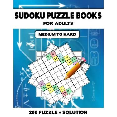 Sudoku Puzzle Book for Adults Medium to Hard: Brain Games 200 Sudoku Puzzles Activity Books For Adults, 9 x 9's That Range In Difficulty From Medium t