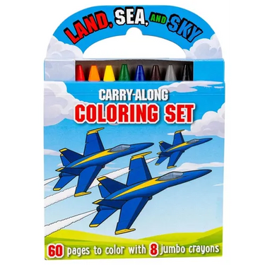 Land, Sea, and Sky: Carry-Along Coloring Set