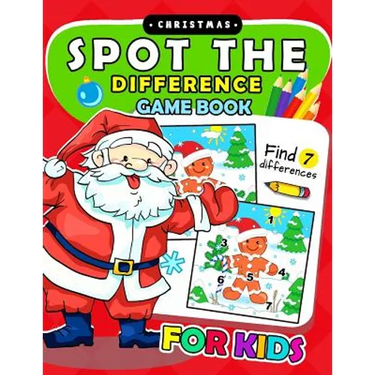 Christmas Spot The Difference Game Book for kids: Puzzles Activity Book for Boy, Girls, Kids Ages 2-4,3-5,4-8