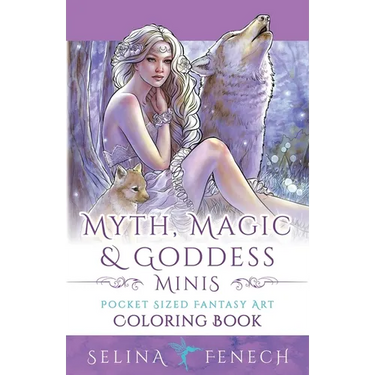 Myth, Magic, and Goddess Minis - Pocket Sized Fantasy Art Coloring Book