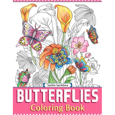 Butterflies: Coloring Book for Adults