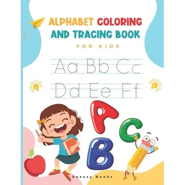 Alphabet Coloring and Tracing Book for kids: Amazing Activity Book For Kids: Alphabet Coloring and Tracing, Ages:4-7