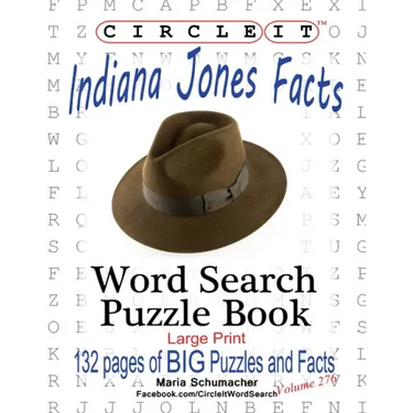 Circle It, Indiana Jones Facts, Word Search, Puzzle Book