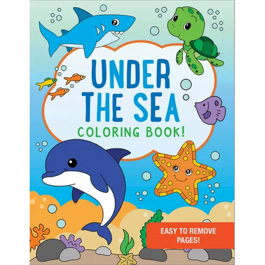 Under the Sea Coloring Book - 35 Simple and Bold Designs for Kids. Perforated Pages for Easy Removal.