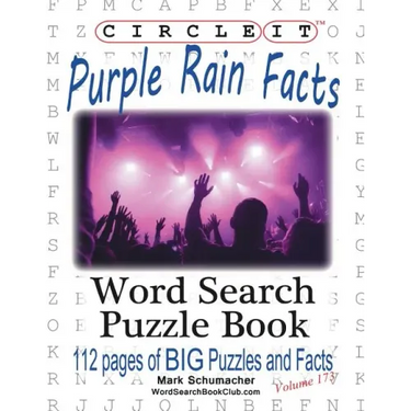 Circle It, Purple Rain Facts, Word Search, Puzzle Book