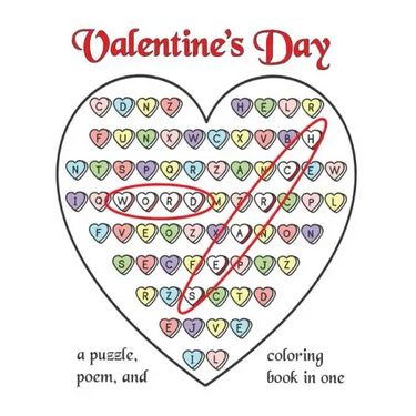 Valentine's Day Word Search: A Puzzle, Poem, and Coloring Book in One