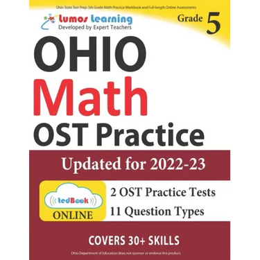 Ohio State Test Prep: 5th Grade Math Practice Workbook and Full-length Online Assessments: OST Study Guide