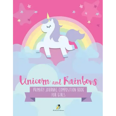 Unicorn and Rainbows Primary Journal Composition Book for Girls