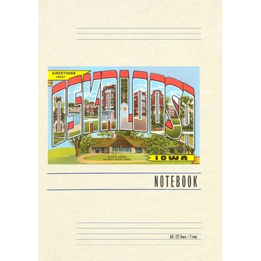 Vintage Lined Notebook Greetings from Oskaloosa