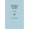 Historical Southern Families. in 23 Volumes. Volume XVI