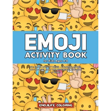 Emoji Activity Book for Kids Ages 4-8: 60+ Emoji Activity Pages - Coloring, Mazes, Dot-to-Dots, Spot the Difference, Cut-outs & More!