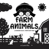 I See Farm Animals: A Newborn Black & White Baby Book (High-Contrast Design & Patterns) (Cow, Horse, Pig, Chicken, Donkey, Duck, Goose, Dog, Cat, and