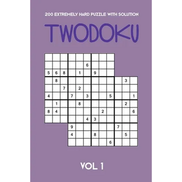 200 Extremely Hard Puzzle With Solution Twodoku Vol 1: Two overlapping Sudoku, puzzle booklet, 2 puzzles per page