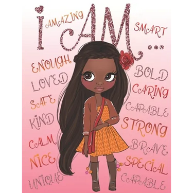 I Am: Positive Affirmations for Kids Self-Esteem and Confidence Coloring Book For Girls Kids Books About Diversity