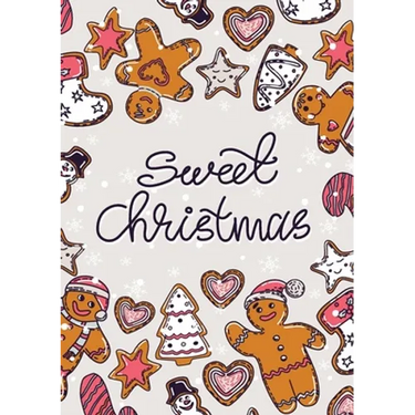 Merry Christmas Coloring Card: Cheaper and More Useful than a Card! (Sweet Christmas; Christmas Cookies; Gingerbread) Medium A5 - 5.83X8.27