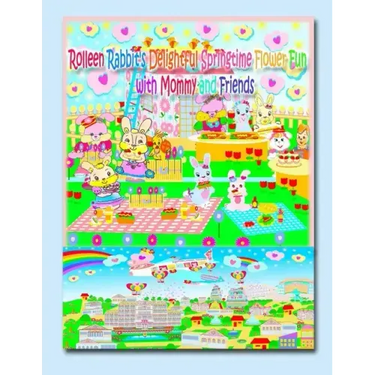 Rolleen Rabbit's Delightful Springtime Flower Fun with Mommy and Friends