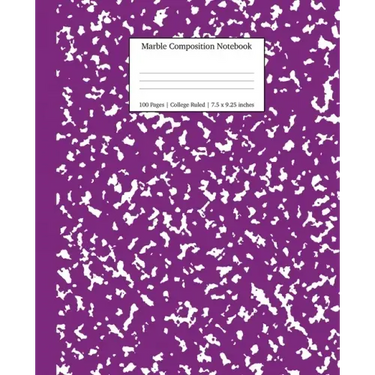 Marble Composition Notebook College Ruled: Purple Marble Notebooks, School Supplies, Notebooks for School