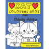 Cat Coloring Book for Elderly Adults