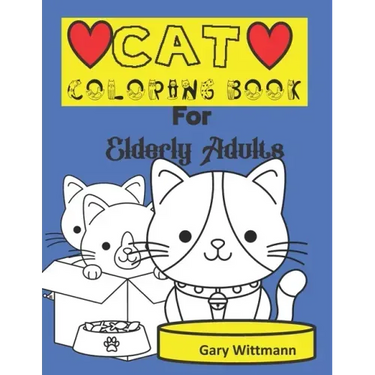 Cat Coloring Book for Elderly Adults