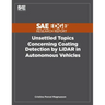 Unsettled Topics Concerning Coating Detection by LiDAR in Autonomous Vehicles