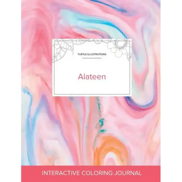 Adult Coloring Journal: Alateen (Turtle Illustrations, Bubblegum)