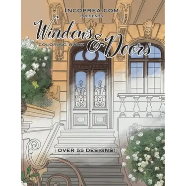 Windows & Doors: Adult coloring book