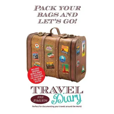 Travel Diary: 152 page travel diary. Perfect for documenting your travels and holidays around the World