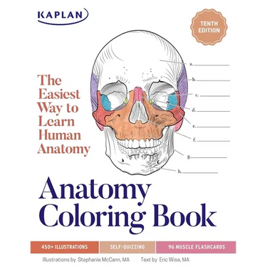 Anatomy Coloring Book with 450+ Realistic Medical Illustrations with Quizzes for Each