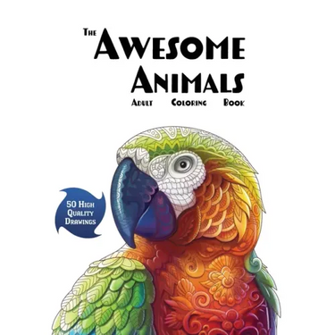 The Awesome Animals Adult Coloring Book