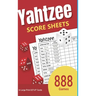 Yahtzee Score Sheets: 888 Games in Large Print 8.5"x11" Cards
