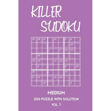 Killer Sudoku Medium 200 Puzzle With Solution Vol 7: 9x9, Advanced sumoku Puzzle Book, 2 puzzles per page