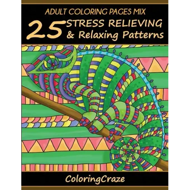 Adult Coloring Pages Mix: 25 Stress Relieving And Relaxing Patterns