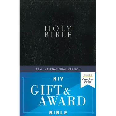 Niv, Gift and Award Bible, Leather-Look, Black, Red Letter Edition, Comfort Print