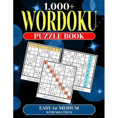 1,000+ Wordoku Puzzle Book for Adults: Word-based Sudoku Puzzles with a secret 9-letter word.