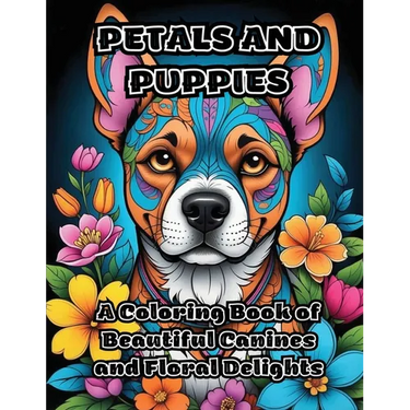 Petals and Puppies: A Coloring Book of Beautiful Canines and Floral Delights