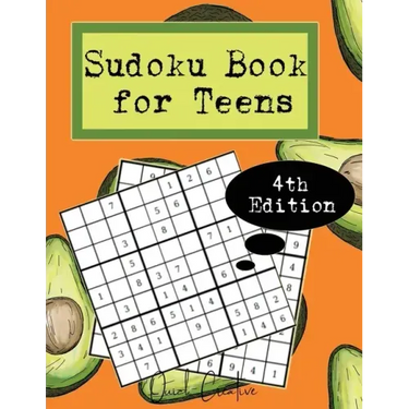 Sudoku Book For Teens 4th Edition: Easy to Medium Sudoku Puzzles Including 330 Sudoku Puzzles with Solutions, Avocado Edition, Great Gift for Teens or