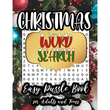 Christmas Word Search; Easy Puzzle Book for Adults and Teens: Large Print - Level: Easy