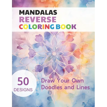 Mandalas Reverse Coloring Book: Watercolour Paintings for you trace the Line
