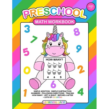 Preschool Math Workbook: For Toddlers Ages 2-4: Beginner Math Preschool Learning Book with Number Tracing, Simple addition and subtraction. Fun