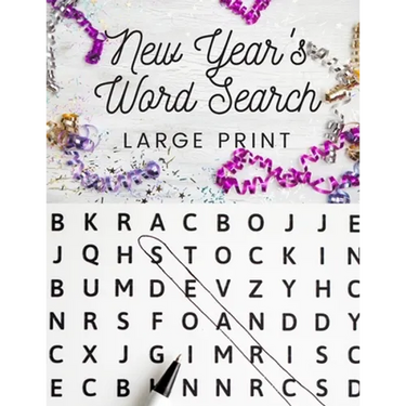 New Year's Word Search: Large Print Word Search All About New Year's
