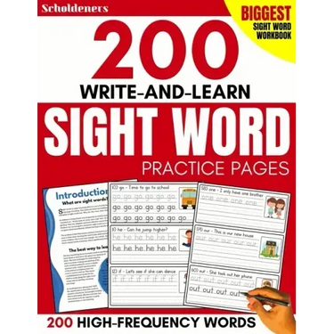 200 Write-and-Learn Sight Word Practice Pages: Learn the Top 200 High-Frequency Words Essential to Reading and Writing Success (Sight Word Books)