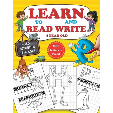 Learn to Read and Write 4 year old: Tracing Letters and Learning to Write for Preschoolers, with exercise Handwriting Practice, Pre-Writing, Little Sk