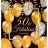 50 & Fabulous - A 50th Birthday Guest Book: An Elegant Black and Gold Keepsake for Her 50th Birthday Party - Sign-In Pages, Wishes & Memories, Gift Lo