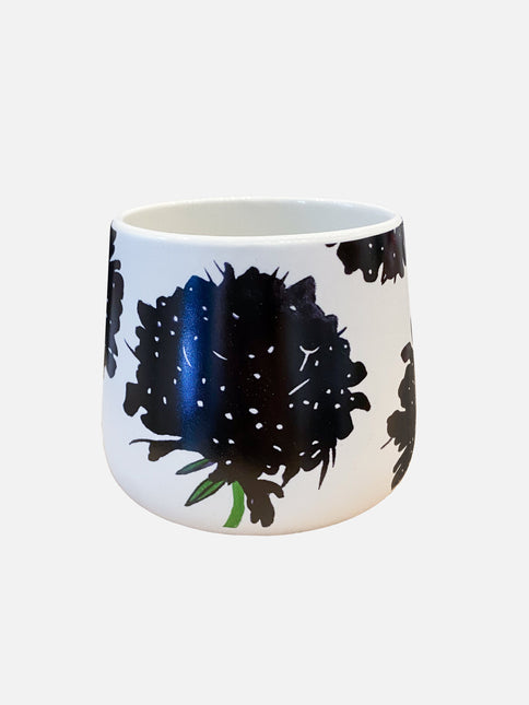 Porcelain Mug:  Black Scabiosa by India & Purry