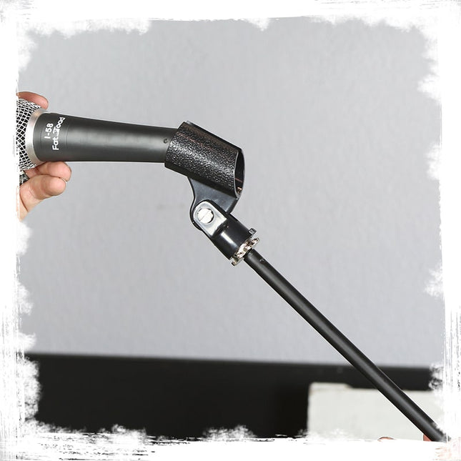 Microphone Stand with Telescoping Boom and Mic Clip Package by GRIFFIN - Tripod Premium Quality for Studio, Karaoke, DJ Live Performances, Conferences by GeekStands.com