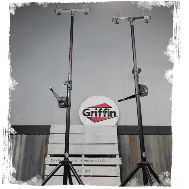 GRIFFIN T Bar Adapters for Lighting Truss Stands (2)- Triangle or Square Trussing Bracket Mounts for Light Cans & DJ Booth Kit, Pro-Audio Stage Gear by GeekStands.com